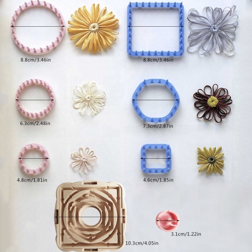 SKC customized Size Full Set Flower Knitting Looms Round Plastic Knitting Looms