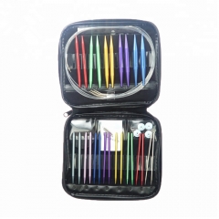 SKC 13pcs/set high grade detachable colored aluminum knitting ring needle