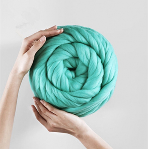 21Micron 66s More Than 100 Colors Super Chunky Thick 100% Merino Wool Chunky Roving Hand Knitting Yarn