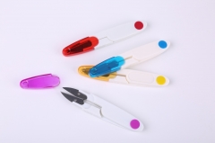 High Quality Transparent Cover Mini Cross Stitch Scissors V Shape Yarn Cutter Scissors