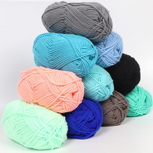 Wholesale Milk Cotton Yarn 50g Cotton Thread For Knitting Crochet