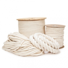 Twist braided 100% natural cotton rope macrame 3mm