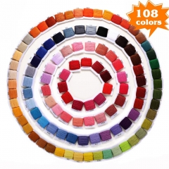 Rainbow Color 108 Skeins Cross Stitch Floss with Floss Bobbins