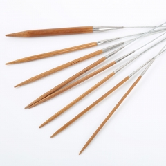 bamboo circular needle metal wires with bamboo needles for yarn knitting