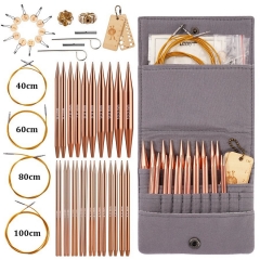 Interchangeable Aluminum Circular Knitting Crochet Needles Set Smooth Knitting Versatile Projects for Needlework