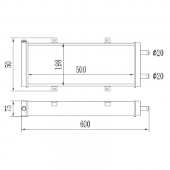 Universal Aluminum Intercooler Radiator -Air-to-Water