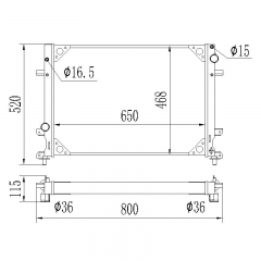 Geely Binyue SX11 aluminum radiator without sensor