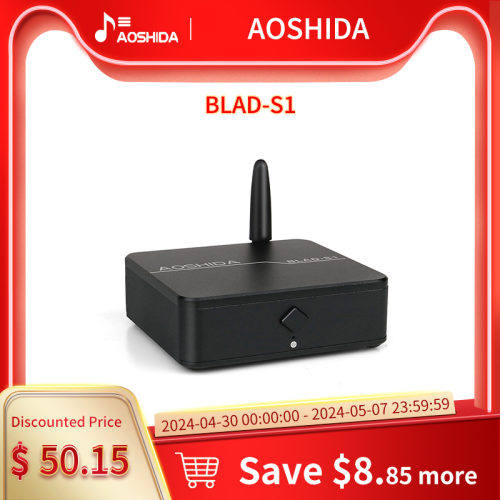 AOSHIDA BLAD-S1 QCC5125 Bluetooth 5.1 Audio Receiver ES9018 lossless decoding LDAC HD decoding OPTICAL/COAXIAL/RCA Output