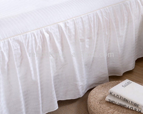 White jacquard bed skirt sets,bed skirt with zipper