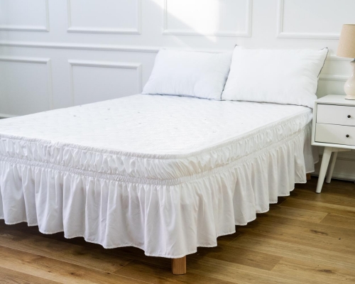 Polyester Bed Skirt Dust Ruffled Solid Bed Skirts elastic bed skirt