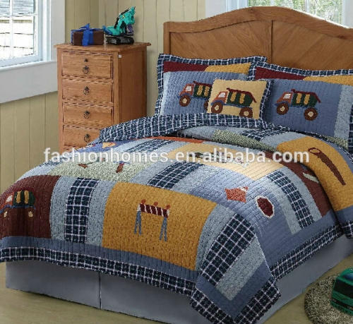Fashion Homes boys' quilt patchwork quilt, quilted bedspreads