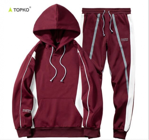 TOPKO high quality wholesale 100%polyester men hoodie gym wear men clothing
