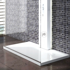 Hot Sale 2021 wholesale acrylic customize rectangular solid surface resin stone shower pan