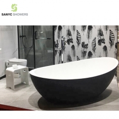 Modern Bathroom Tub Artificial Stone Resin Solid Surface Freestanding Bathtub SC1135