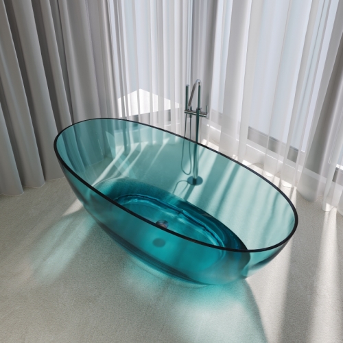 Bathtub Transparent customer Clear Color Resin Stone Freestanding bathtub tub