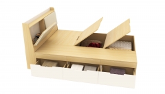 Wooden double Bed With Storage