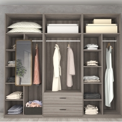 Bedroom Four 4 Doors Wood Cabinet Wardrobe With big Storage