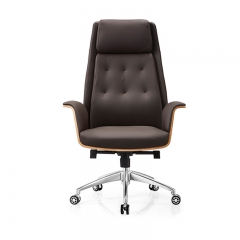 Office Chair Wooden Executive Leather Chair