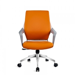 Aluminum Alloy Foot Functionality Protecting Waist Office Mesh And Leather Chair