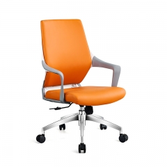 Aluminum Alloy Foot Functionality Protecting Waist Office Mesh And Leather Chair