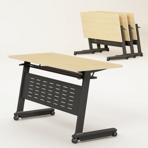 Cold Rolled Steel Leg School Furniture Movable Foldable Metal Training Room Desk