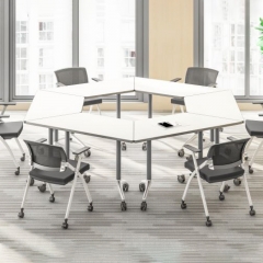 Trapezoidal Hexagonal Shape Conference Meeting Room Seminar Table