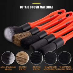 SPTA 5pcs Mixed Material Detailing Brush Interior Cleaning Brush for Auto Detailing
