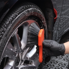 SPTA Wheel Tire Brush Soft Bristle Car Cleaning Brush Car Wash Brush Alloy Wheel Brush Tire Rim Hub Cleaning Brush