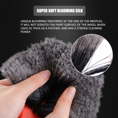 SPTA Wheel Tire Brush Soft Bristle Car Cleaning Brush Car Wash Brush Alloy Wheel Brush Tire Rim Hub Cleaning Brush