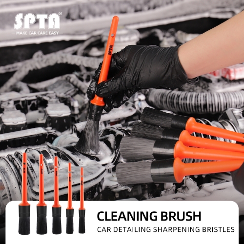 SPTA 5pcs set PP sharpening fiber hair brush car detailing brush
