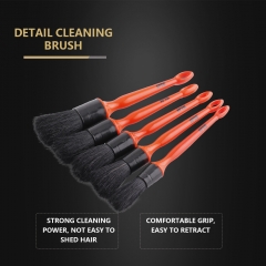 SPTA 5 Different Sizes 100% Boar Hair Washing Cleaning Brush for Car Detailing