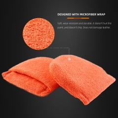 SPTA 10pcs Soft Microfiber Car Wax Applicator Mitts Wax Foam Applicator Pad For Apply and Remove Wax Car Cleaning Pad