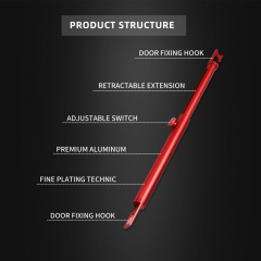 SPTA Aluminium Car Polishing Detail Support Rod Scalable Rod for Car Detailing