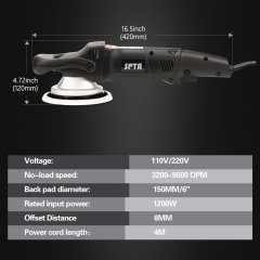 SPTA 6 Inch Forced Rotation Dual Action Polisher