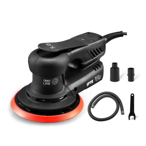 SPTA 350W Electric Car Random Orbital Sander Machine Multi-Function Woodworking Corners Polisher Variable Speed Corded Sanders