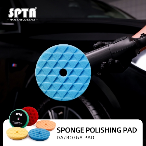 SPTA Triangle Pads Car Detailing Sponge Buffing Polishing Waxing Pads for DA/RO Car Polisher