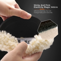 SPTA Single Side Wool Pads Rotary Polisher Use Wool Buffing Pads for Car Detailing