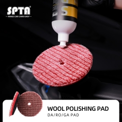 SPTA New Arrival Wool Buffing Pad Hook&Loop RO/DA Polishing Pad for Car Detailing