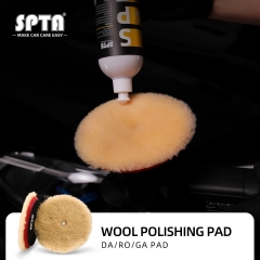 SPTA Yellow Wool Polishing Pad High Density Lamb Woollen Polish Buffing Pad Car Polisher Buffing Waxing