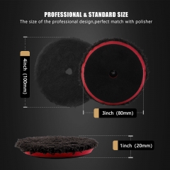 SPTA Black Fast Finishing Microfiber Polishing Pad Polishing Disc Kits For DA/RO Car Polisher