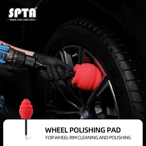 SPTA Ball Buster Wheel and Rim Polisher System (Drill Attachment) Polishing Ball For Tires Wheel Hub Polishing and Cleaning