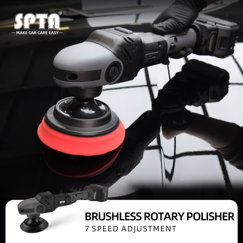 SPTA 18V 5Inch Cordless Rotary Buffer Polisher Variable SpeedPolishing Machine With 4000mAh Battery For Buffing and Polishing