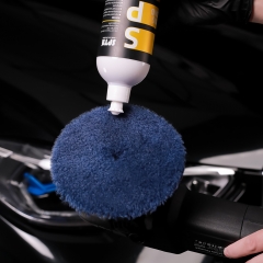 SPTA 100% Long Hair Blue Wool Pads RO/DA Polisher Buffing Pads for Car Detailing