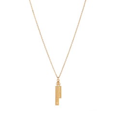 Long and short bar with aztec arrow pattern necklace