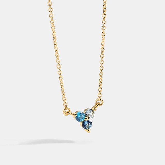 minimalist trillion cubic zirconia necklace 14k gold plating dainty pendant