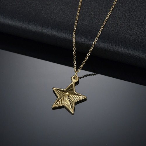 Wholesale pentagram star pendant necklace in stainless steel