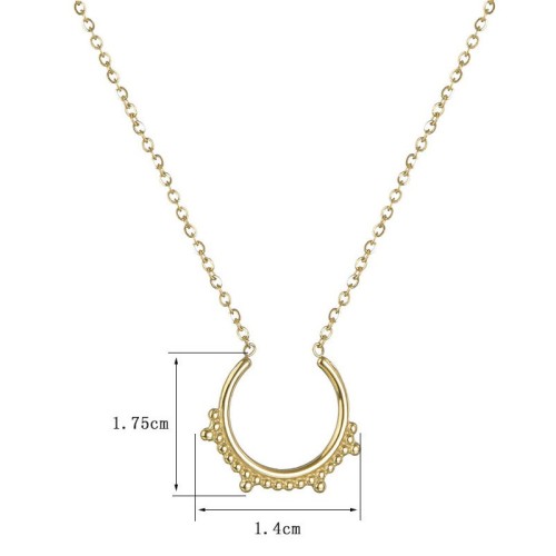 High quality opening vintage frame necklace in stainless steel