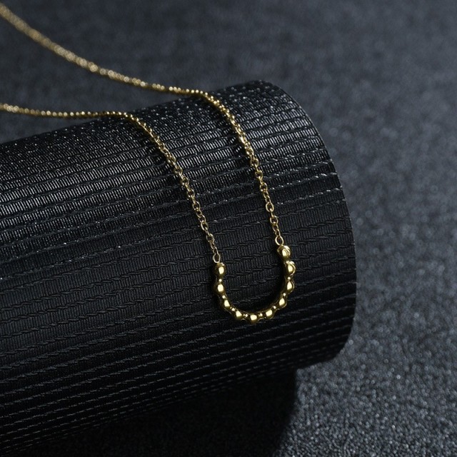 Collier demi cercle en Plaqué Or acier grossiste bijoux