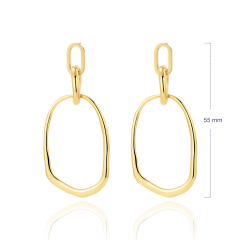 Simple oval stainless steel earrings / Boucle d'oreilles en acier inoxydable