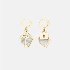 Keylock Styling SLATE STAINLESS STEEL STUD EARRINGS / Boucle d'oreilles en acier inoxydable